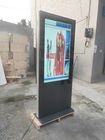Floor Standing Outdoor Layar Iklan LCD Menampilkan Digital Signage 55 Inch