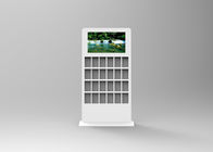 AC240V 32 Inch warna putih Lantai Berdiri LCD digital signage Kios Dengan Pemegang Brosur