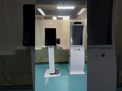 Pemesanan Desain Layar Sentuh Mini Curved 23.6 Inch Self Service Kiosk untuk Restoran Cepat Saji