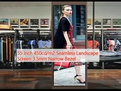 55 Inch 450cd/m2 Seamless Landscape Screen 3,5mm Sempit Bezel