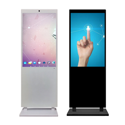 Tampilan LCD Iklan Vertikal Putih Kustom Layar Digital Signage LCD 65 Inch