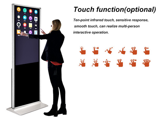 Layar Sentuh LCD 4K 42 49 50 55 65 Inch Digital Signage Display Floor Standing