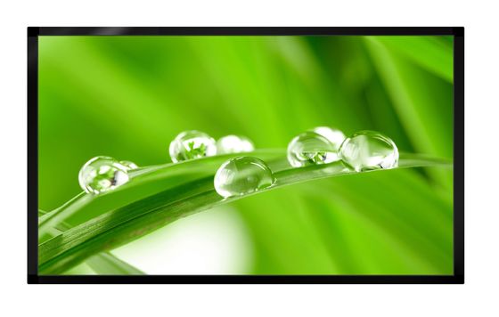 55 inci Digital Signage LCD Display Iklan 10 Titik Multi Touch Wall Mounted
