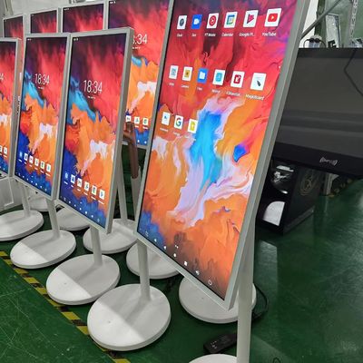 32 Inch Stand Portable Smart Interactive Touch Kiosk Mobile Wireless LCD Display yang bisa diputar