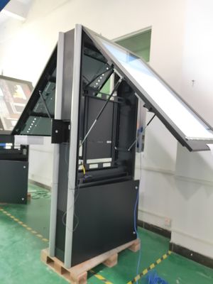 IP65 Zic Lapisan Baja LG IPS Outdoor Digital Display Multi Languange 50000 Jam Umur Panjang