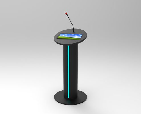 Multimedia digital podium 13.3inch pcap touch lcd lectern speaker amplifier dan mikrofon nirkabel untuk pertemuan
