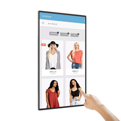 32 'Tembok Gunung Digital Signage Dengan Termal Printer Dan Tempered Glass Perlindungan