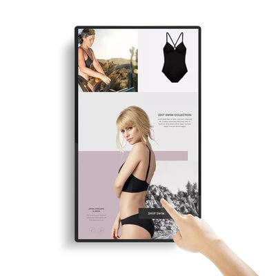 32 'Tembok Gunung Digital Signage Dengan Termal Printer Dan Tempered Glass Perlindungan