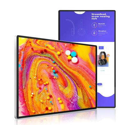 55 Inch 12V 5A Metal Cased LED EPoster Display Dengan Infrared Touch Dan Thermal Printer