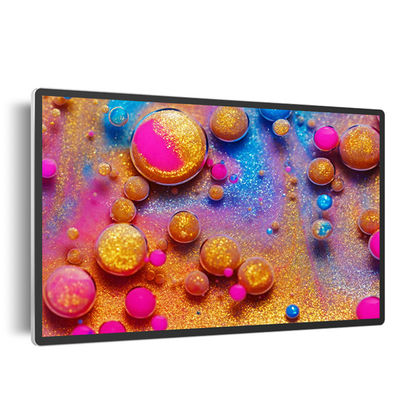 55 Inch 12V 5A Metal Cased LED EPoster Display Dengan Infrared Touch Dan Thermal Printer
