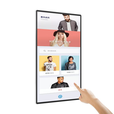 65 inci 4K Ultra HD Tembok Digitalisasi Signage Dengan 4mm / 10mm Spliced Edge Dan Infrared Touch Panel