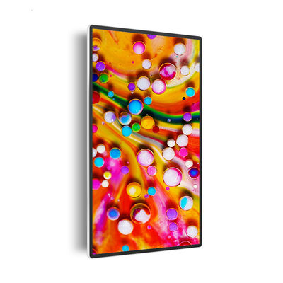 65 inci 4K Ultra HD Tembok Digitalisasi Signage Dengan 4mm / 10mm Spliced Edge Dan Infrared Touch Panel