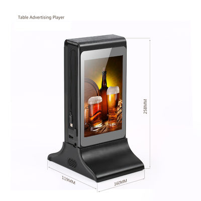 Hitam 10 inci Advanced L-Shaped Desktop HD LCD Screen Advertising Player dengan Menu Power Bank