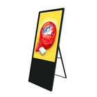 43 Inch Digital Portable Signage Kiosk Floor Stand HD 1920X1080 Resolusi