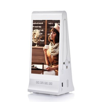 8inch Tabletop Digital Order Call Display Layar LCD Pemain Iklan dengan Menu Power Bank