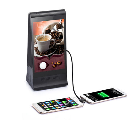 8inch Tabletop Digital Order Call Display Layar LCD Pemain Iklan dengan Menu Power Bank