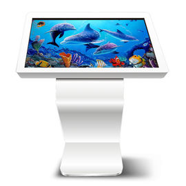 43 Inch Multimedia Interaktif Gratis Berdiri Kios Bahan Kaca Tempered