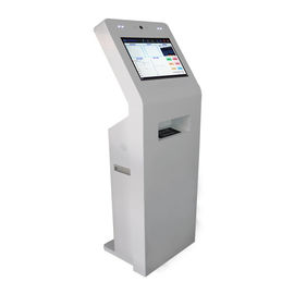 Floor Standing Self Service Payment Kios Touch Screen Terminal 350 Nits Brightness Untuk Bank
