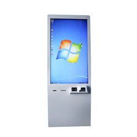 Floor Standing Self Service Payment Kios Touch Screen Terminal 350 Nits Brightness Untuk Bank