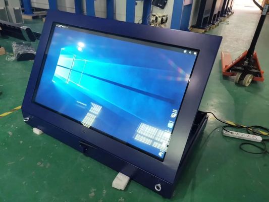 55inch Capacitive Touch Screen Kiosk 1920x1080 Resolusi 400CD Kecerahan