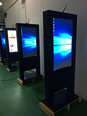 Kiosk Digital Signage 55 inci dengan resolusi 1920x1080 Capacitive Touch