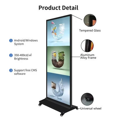 Kios Digital Signage Indoor 69,3 Inci dengan Resolusi 1920x1080