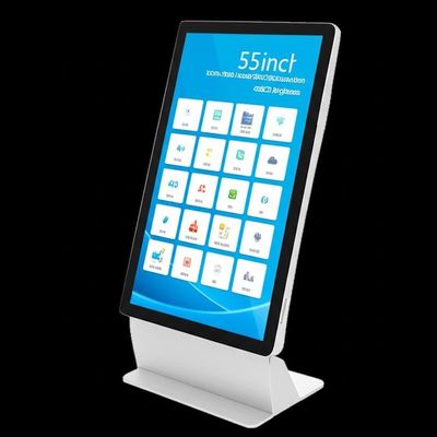 55inch Capacitive Touch Screen Kiosk 1920x1080 Resolusi 400CD Kecerahan
