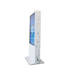 55 Inch Digital Signage Kiosk Layar Sentuh Kapasitif Layar LCD Totem Kecerahan Tinggi