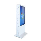 55 Inch Digital Signage Kiosk Layar Sentuh Kapasitif Layar LCD Totem Kecerahan Tinggi
