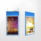 Tampilan Iklan Digital Signage Hanging 43 &amp;#39;&amp;#39; Double Side Shopping Layar Windows