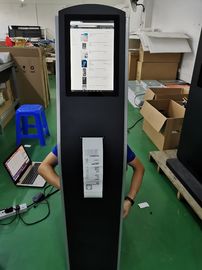 12.1 inci lantai berdiri kios layar sentuh kapasitif dengan THERMAL printer built-in Android atau PC OS untuk pembayaran kios