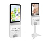 Layar Sentuh LCD Indoor Digital Signage Dengan Dispenser Pembersih Tangan Otomatis