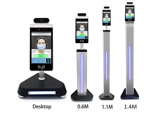 Pembaca Kartu RFID pengenalan wajah biometrik Pengukuran Suhu Termal Otomatis Sistem akses terminal pengenalan wajah