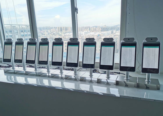 Pembaca Kartu RFID pengenalan wajah biometrik Pengukuran Suhu Termal Otomatis Sistem akses terminal pengenalan wajah