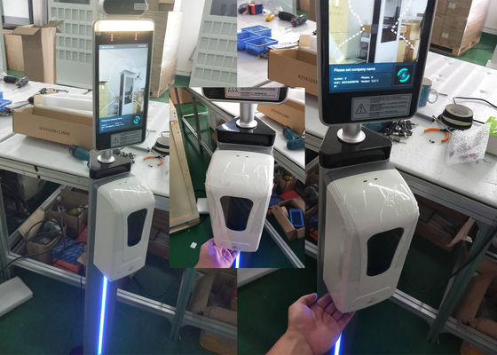 Pembaca Kartu RFID pengenalan wajah biometrik Pengukuran Suhu Termal Otomatis Sistem akses terminal pengenalan wajah