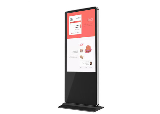 Digital Signage 75&quot; Floor Mount 4K Indoor LCD Display Totem Advertising untuk Pusat Perbelanjaan