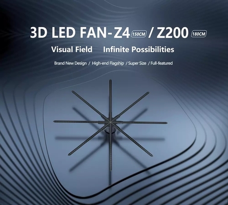 Tampilan Holografik 3D Tahan Lama LED Penggemar Hologram Untuk Iklan / Promosi Merek