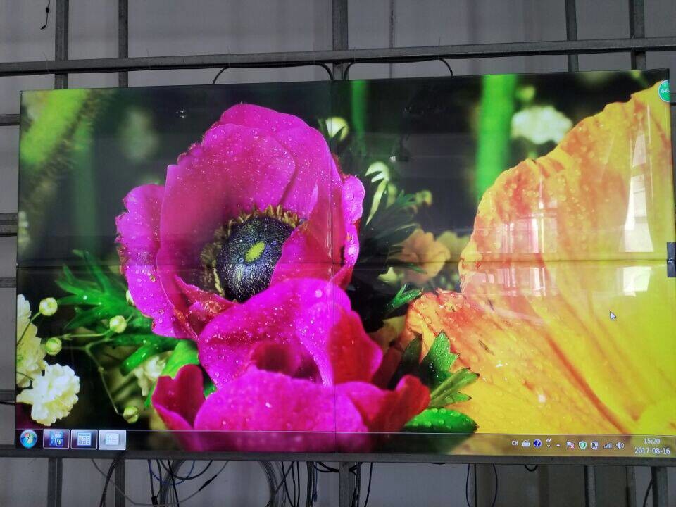 Solusi 4k Rack / Wall Mounted Zero Bezel Video Wall 49 55 Inch Sentuh inframerah