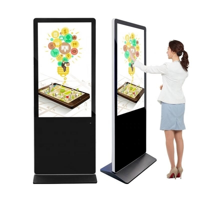43 49 55 65 Inch Floor Stand Digital Signage Aluminium Alloy Frame Tampilan Iklan LCD