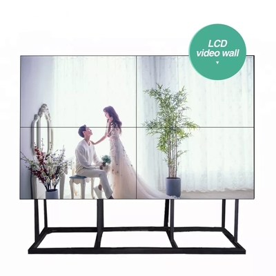 Layar Dinding Video LCD Ultra Tipis 4x4 55 Inci 500cd/M2 Umur Panjang