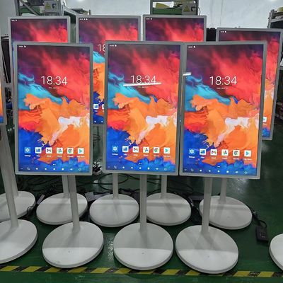 32 Inch Stand Portable Smart Interactive Touch Kiosk Mobile Wireless LCD Display yang bisa diputar