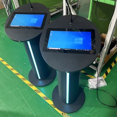 Multimedia digital podium 13.3inch pcap touch lcd lectern speaker amplifier dan mikrofon nirkabel untuk pertemuan