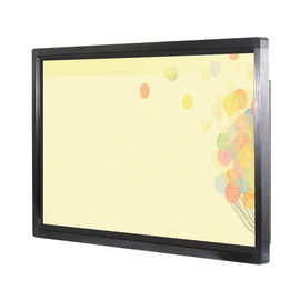 Bingkai logam warna hitam 43 inci Wall Mounted jaringan dalam ruangan Digital Signage menampilkan untuk iklan