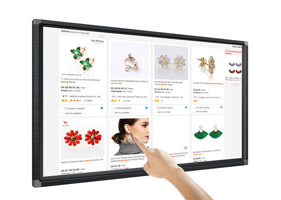 55 inci Digital signage display Warna hitam jendela jaringan dinding mount digital signage