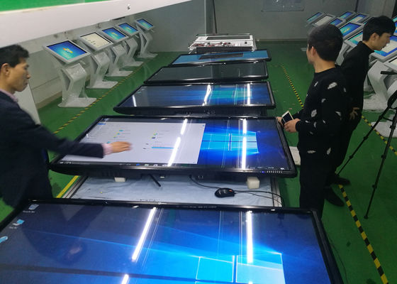 Papan pintar Konferensi Layar Sentuh Android 8.0 86 Inch untuk braket dudukan lantai shcool 20 poin sentuh