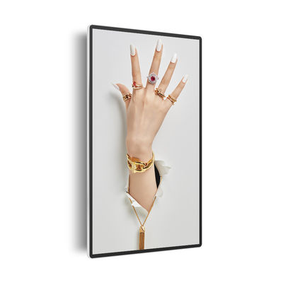 Layar LCD Android AC240V 350MHz Wall Mount 65 Inch VGA 300cd/m2