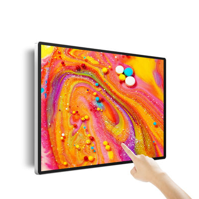 Layar sentuh Media Player 3.6GHz CPU 300cd/m2 Wall Mounted 32 Inch RK3368